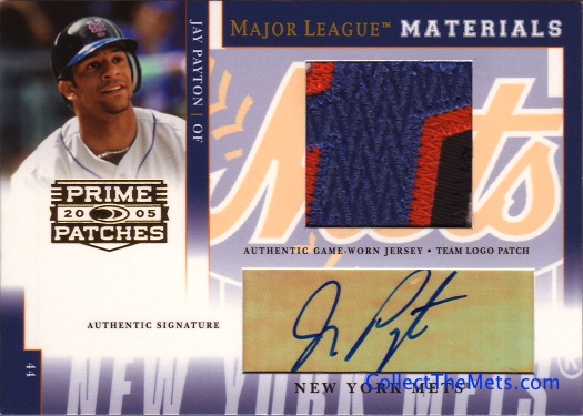 Kaz Matsui player worn jersey patch baseball card (New York Mets, JZ) 2004  Upper Deck Origins #ORKM