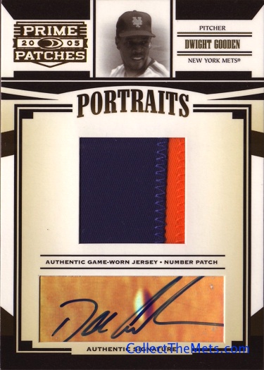 Dwight Gooden player worn jersey patch baseball card (New York